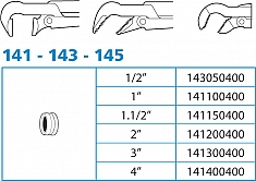 Запасные части разводного ключа шведика с губками под 90° Super-Ego 90°-1 1/2"